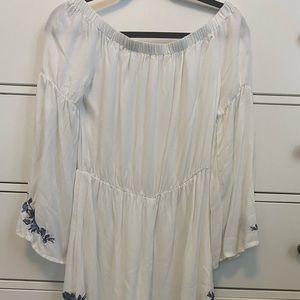 White off the shoulder romper